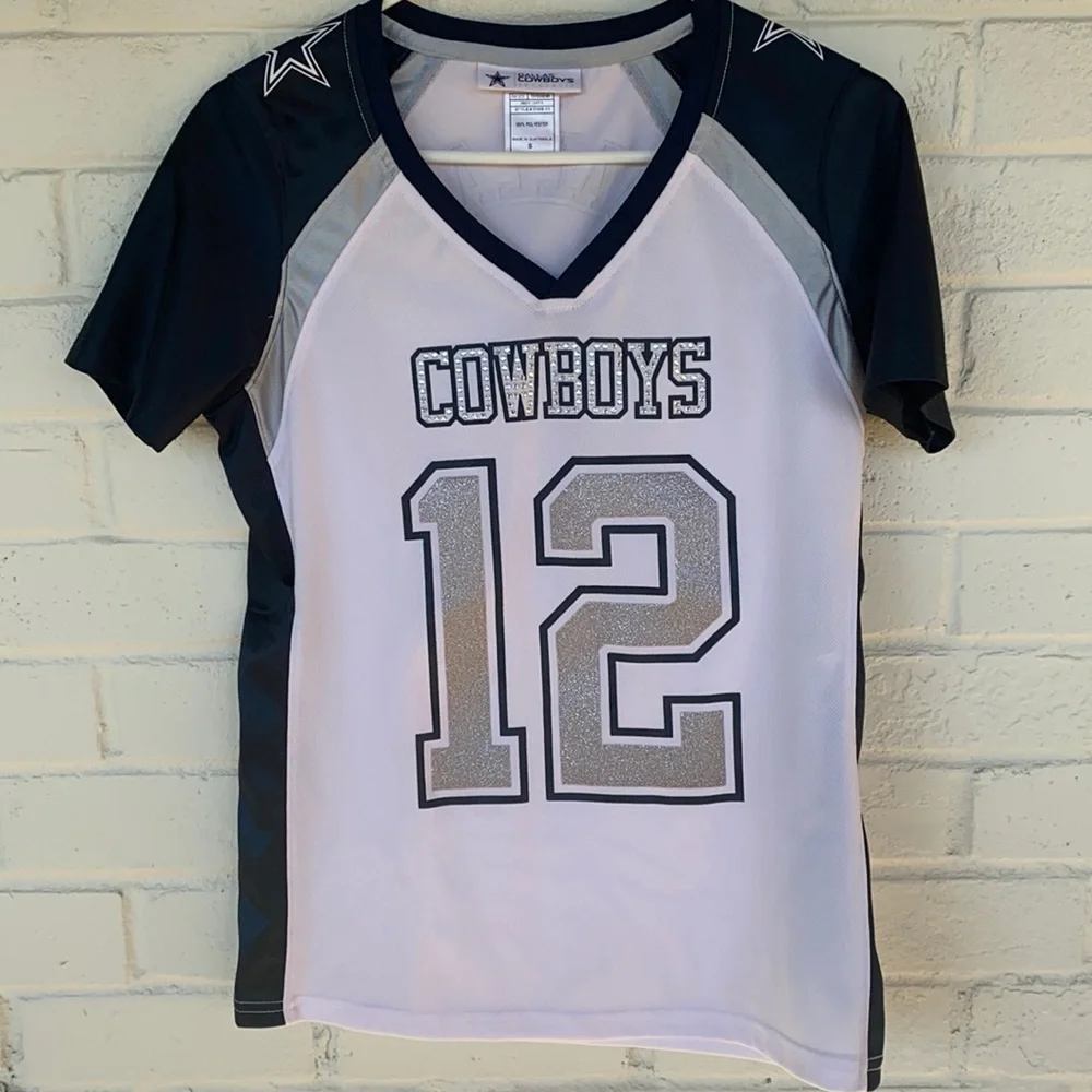 Dallas Cowboys Ladies Rhinestone NFL Football Shirt S